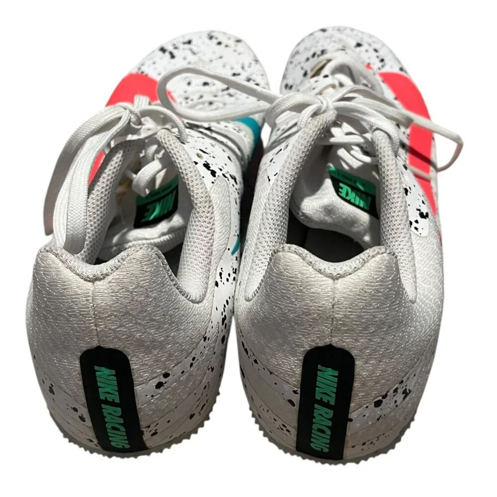 Nike Zoom Rival S 9 Paint‎ Splatter White Crimson Jade Men's Size 12 Track